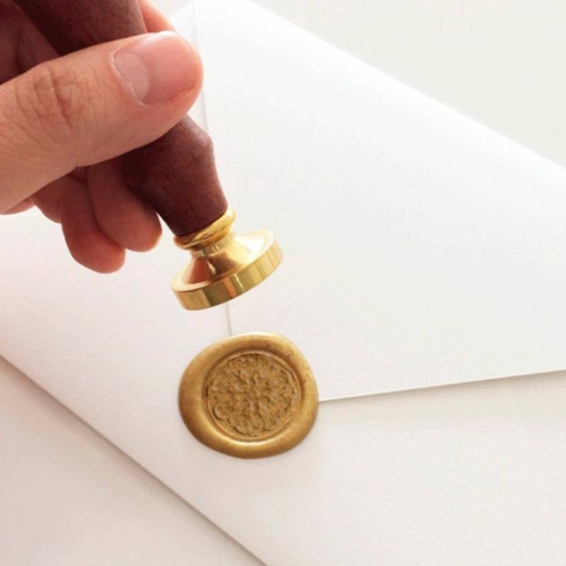 Selo com barras de lacre coloridas