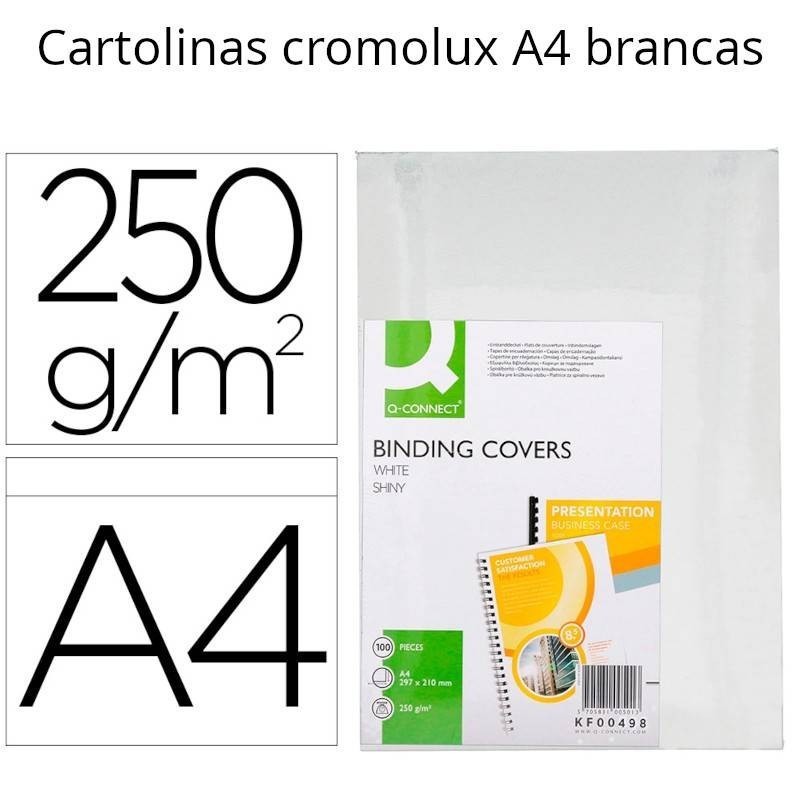 Cartolinas cromolux brancas A4