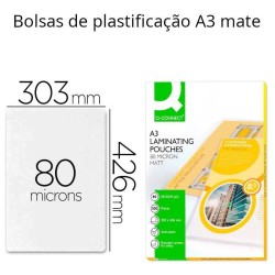 Bolsas de plastificação A3 Mate - Proteção Profissional Anti-Reflexo