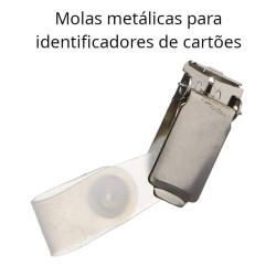 Molas metálicas para identificadores de cartões