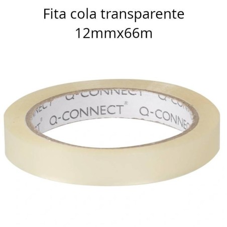 Fita adesiva Q-Connect 66 mt x 12 mm transparente