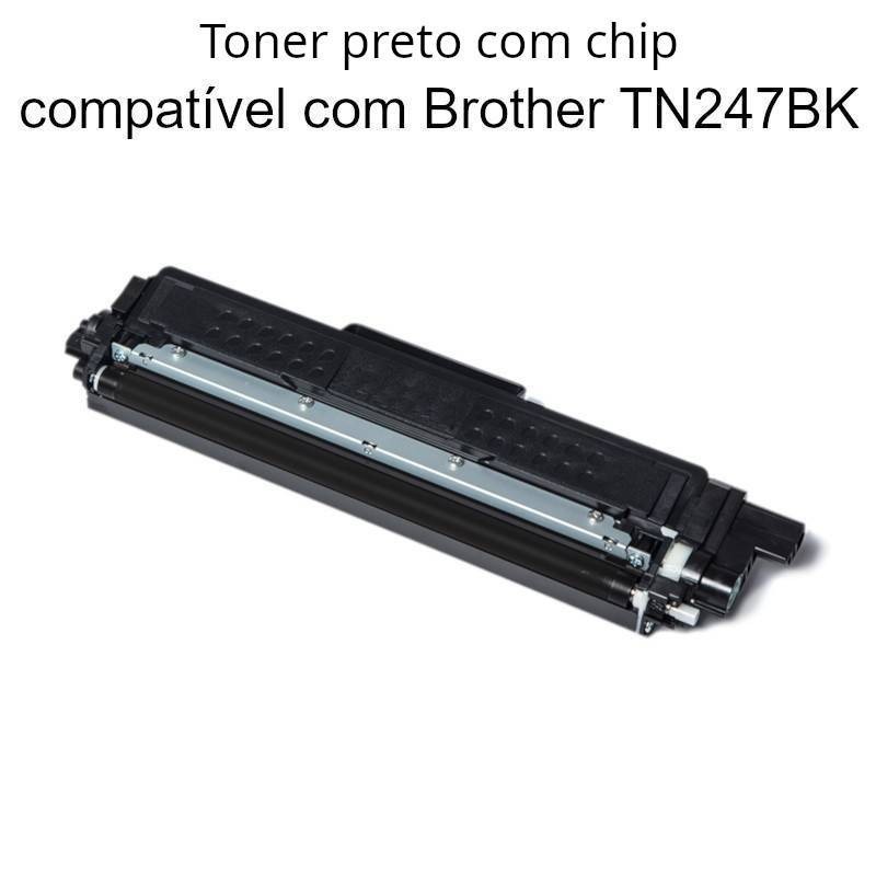 Toner com chip compatível com Brother TN-247BK preto