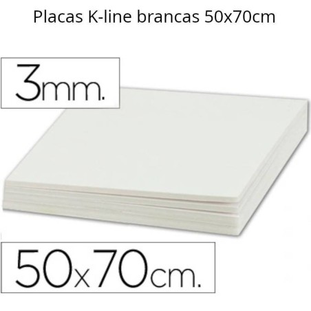 Cartão K-line branco 50 x 70cm espessura de 3mm