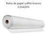 Rolos de papel sulfito branco 0,3x420m