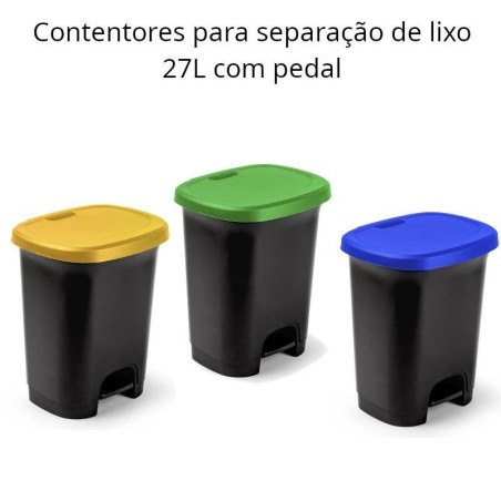 Contentores de 27L para separação de resíduos