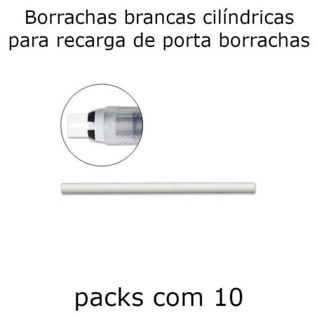 Borrachas cilíndricas para recarga de porta borrachas