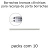 Borrachas cilíndricas para recarga de porta borrachas