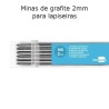 Minas em grafite para lapiseiras de 2mm