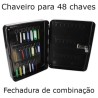 Chaveiros pretos para 46 chaves com fechadura de combinação