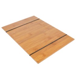 Porta menus em bambu A4 com elásticos