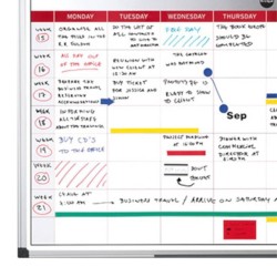 Quadro planning semanal 60x90cm