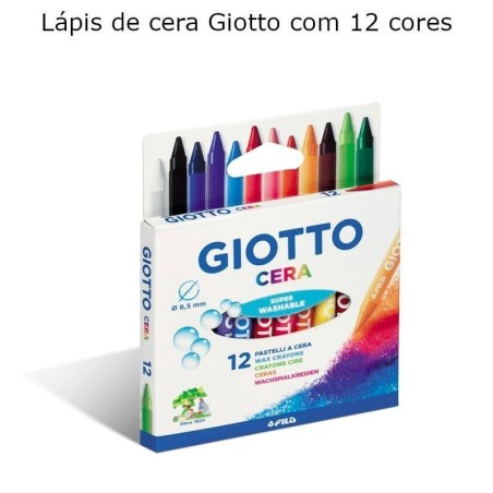Lápis de cera Giotto com 12 cores