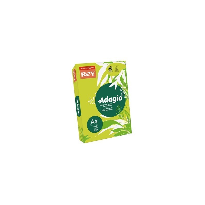 Papel A4 verde intenso 80 gr.