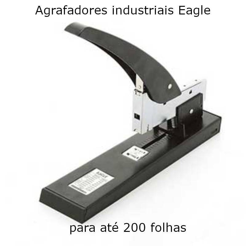 Agrafadores industriais 200 folhas Eagle pretos