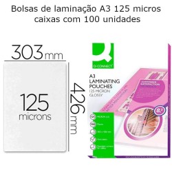Bolsas de plastificar A3 (303x426 mm) 125 microns