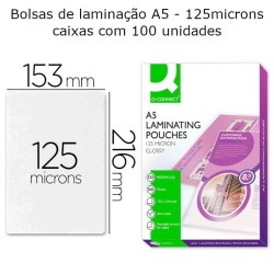 Bolsas de plastificar A5 (153X216 mm) 125 microns