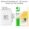 Bolsas de plastificar A3 (303x426 mm) 80 microns