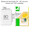 Bolsas de plastificar A4 (216X303 mm) 80 microns