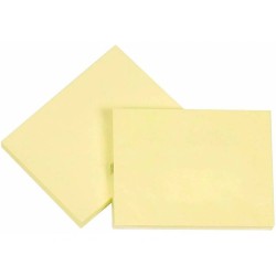Blocos de notas adesivas amarelas 102x76mm
