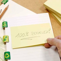 Blocos de notas adesivas amarelas 76x127mm