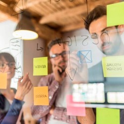 Blocos de notas adesivas amarelas 76x127mm