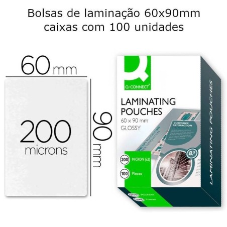 Bolsas de plastificar 90X60 mm 200 microns