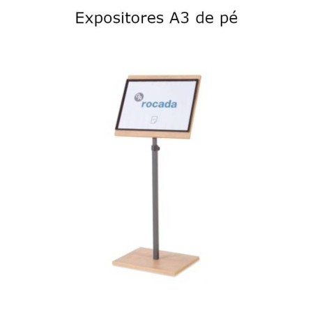 Expositores A3 de pé Rocada