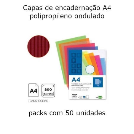 Capas de encadernação em plástico ondulado colorido translúcido