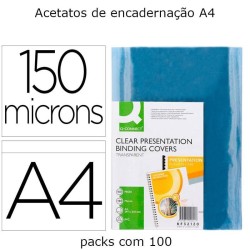 Acetatos de encadernação A4, 150 microns