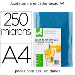 Acetatos de encadernação A4 - 250 microns