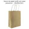 Sacos de papel com asa pequenos 18x08x23cm