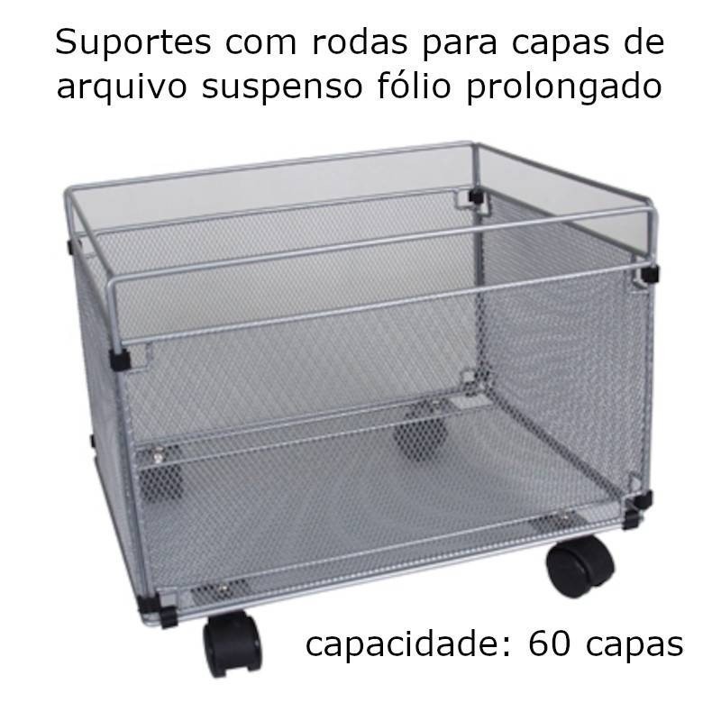 Suportes para capas de arquivo suspenso com rodas