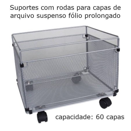 Suportes para capas de arquivo suspenso com rodas