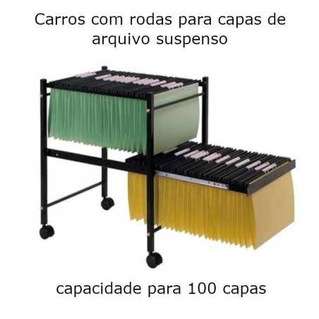 Carros com rodas para capas de arquivo suspenso