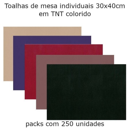 Toalhas de mesa individuais em TNT