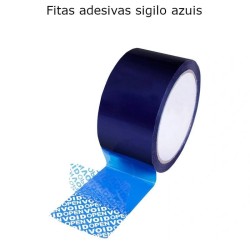 Fitas adesivas sigilo azuis 35 mt x 33 mm