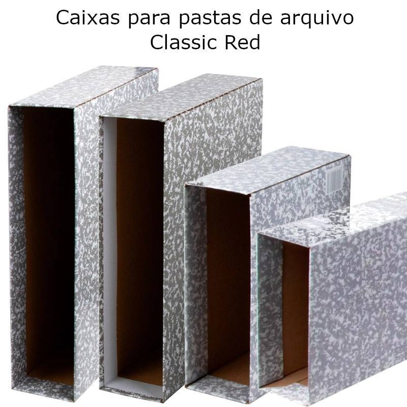 Caixas para Pastas de arquivo Classic Red