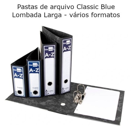 Pastas de arquivo de alavanca Classic Blue