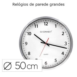 Relógio de parede cromado grande