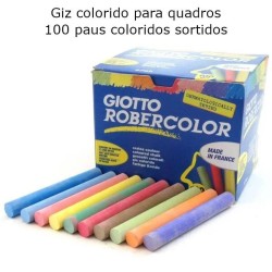 Giz Cores Sortidas Giotto Robercolor - Caixa com 100 unidades