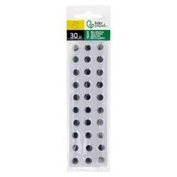 Olhos móveis 12 mm brancos com pupila preta