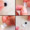 Olhos móveis 12 mm brancos com pupila preta