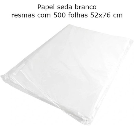 Papel seda branco pack económico de 500 folhas