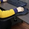 Apoios de braços ergonómicos com tapete de rato e apoio de pulsos