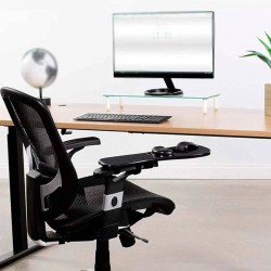 Apoios de braços ergonómicos com tapete de rato e apoio de pulsos