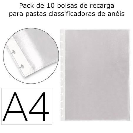 Recargas para capas catálogo de anéis A4