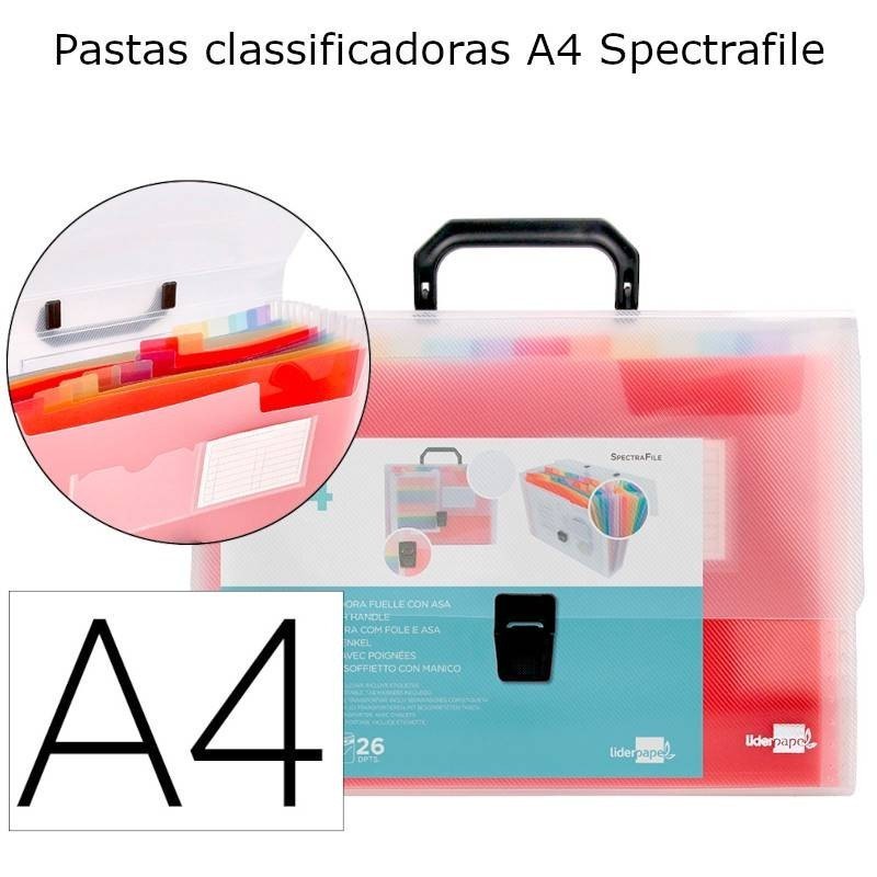 Pastas classificadoras A4 série Spectrafile