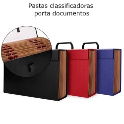 Pastas classificadoras porta documentos