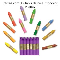 Conjuntos de 12 lápis de cera Manley monocor