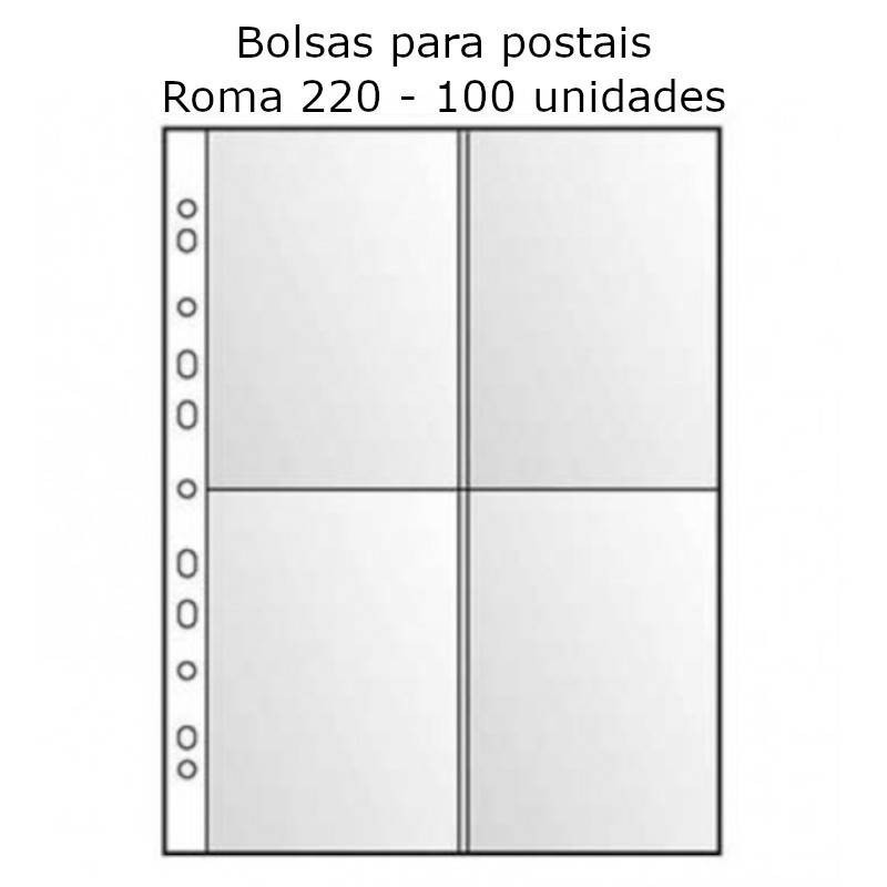 Bolsas para postais com 4 divisões Roma 220